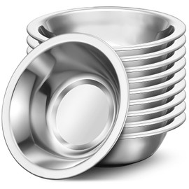 Offiper 304(18/8) Stainless Steel Mixing Bowls for Kitchen, 10 Pack 7.8" 28.89 fl.oz Metal Mixing Bowls Set Stackable for Baking Serving Cooking Food Prep Storage Dishwasher Safe Heavy Duty