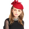 Women Veil Formal Cocktail Race Felt Wool Pill Box Hat