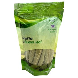 Guava Leaves, Quiere Te, 1.76 Oz (50 Grams), Up to 20 Cups, Dried Whole Leaves, Psidium Guajava, Guava Herbal Loose Leaf Tea, Resealable Bag, Product From Mexico, 100% Natural