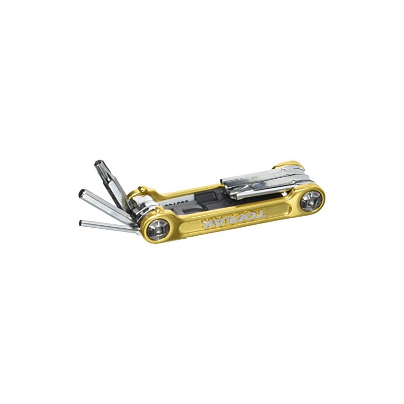 Topeak Unisex's Mini 9 Pro Multi Tool, Yellow/Silver, 7.6 x