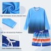 Aisyee Big Boys Two Piece Rash Guard Swimsuits Kids Long