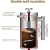 MaxMiuly Cafetiere French Press Small Szie 350ml/12oz,Stainless Steel Double Wall