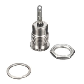 E-outstanding 5-Pack DC-099 5.5 mm x 2.5mm 30V 10A DC Power Jack Socket,Threaded Female Panel Mount Connector Adapter