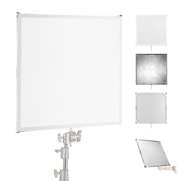 NEEWER Light Diffusion Panel Scrim Kit with Silver/White Reflector Film
