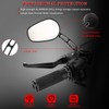 LDJXDADI Black 8mm Rear View Mirrors for Touring Road Glide