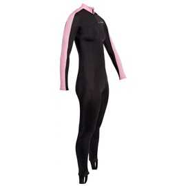 Henderson Lycra Printed Unisex Adults Jumpsuit Scuba Diving Wetsuit-Black / Pink-XLarge