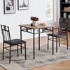 VECELO Small Dining Table Set for 2, 3 Piece Kitchen