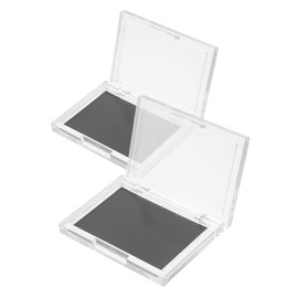 Baluue 2pcs Magnetic Makeup Palette with Clear Lid Empty Organizer for Eyeshadow Lipstick Blush Powder Durable As Material for Travel and Everyday Use