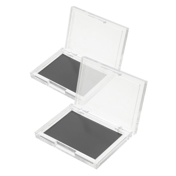 Baluue 2pcs Magnetic Makeup Palette with Clear Lid Empty Organizer