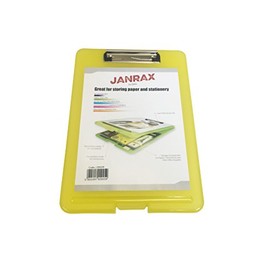 Janrax A4 Yellow Clipboard Box File - Storage Filing Case
