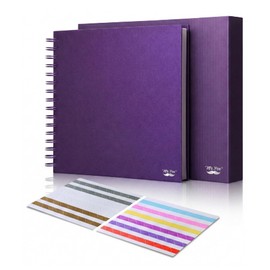 Mr. Pen Scrapbook Photo Album with 400pcs Corner Stickers, 8x8 Inch, 80 Blank Pages