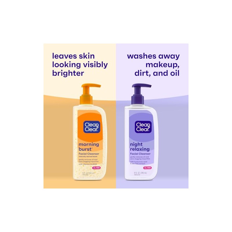 Clean Clear Morning Burst Paquete Limpiador Diurno Nocturno