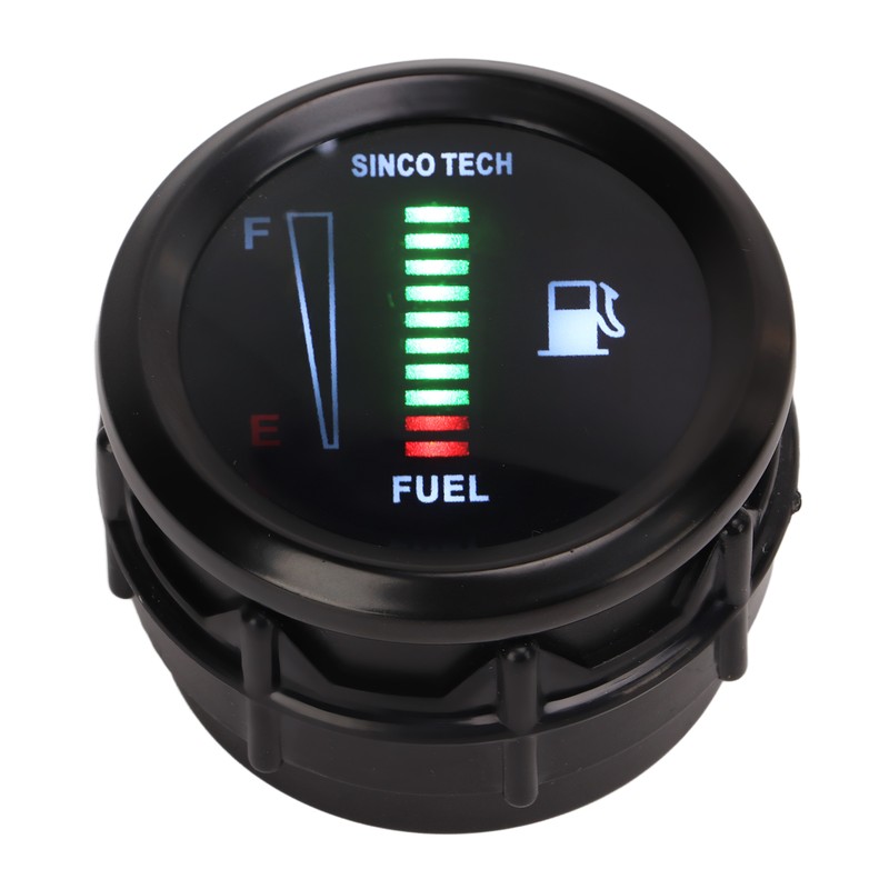 52mm Oil Fuel Level Gauge Meter Indicator LED Flashing Reminder