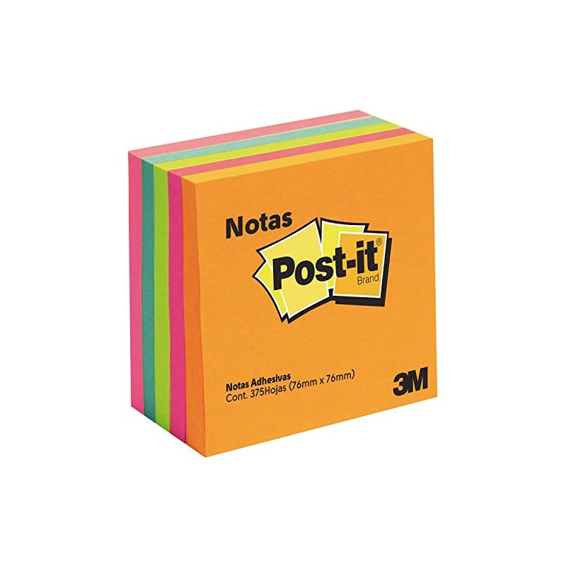 Post-it Notas Adhesivas, Colección Capetown, 7.6cm x 7.6 cm, 5