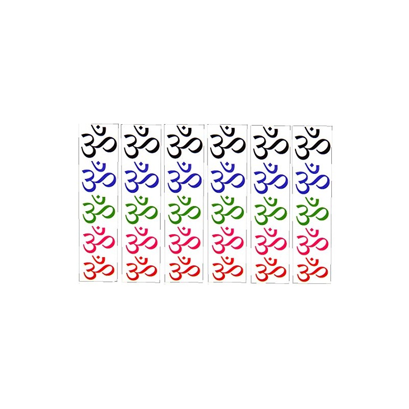 30 Premium Ohm Temporary Tattoos, Aum Om