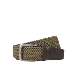 JACK & JONES Men's Jacspring Woven Belt Noos Belt, Oxford Tan