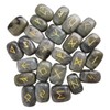 Loveliome Natural Rune Stones Set, Polished Engraved Elder Alphabet Magic