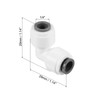 PATIKIL 1/4" Push to Connect Elbow Fittings, 5 Pack 90