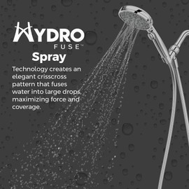 Pfister HydroFuse Handheld Shower Head, Hose Included, 6-Function, 1.75 GPM, Polished Chrome Finish, 016WS2HF01CC