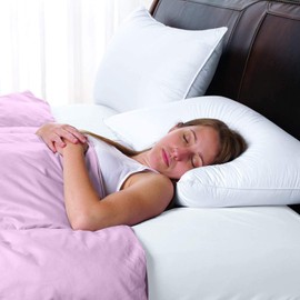 Cuddledown dreamstead Synthetic Down Alternative Pillow for Sleeping, Medium, 100% Cotton Pillow, King Size, Percale