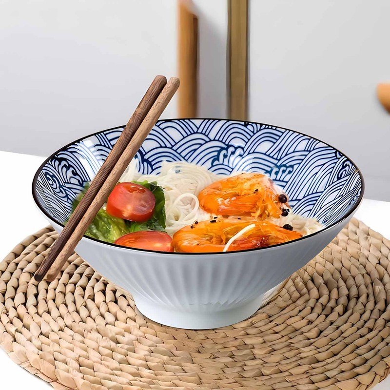 QINLANG 38 oz Japanese Ramen, Soup, Pho & Noodle Bowls