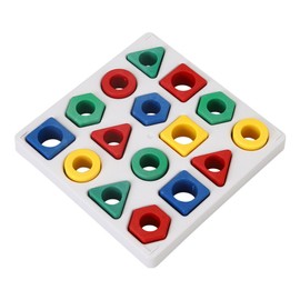 Wooden Geometric Shape Puzzle Toys Shape Color Sorting Matching Puzzle Early Educational Developmental Toy for Kids Boys Girls