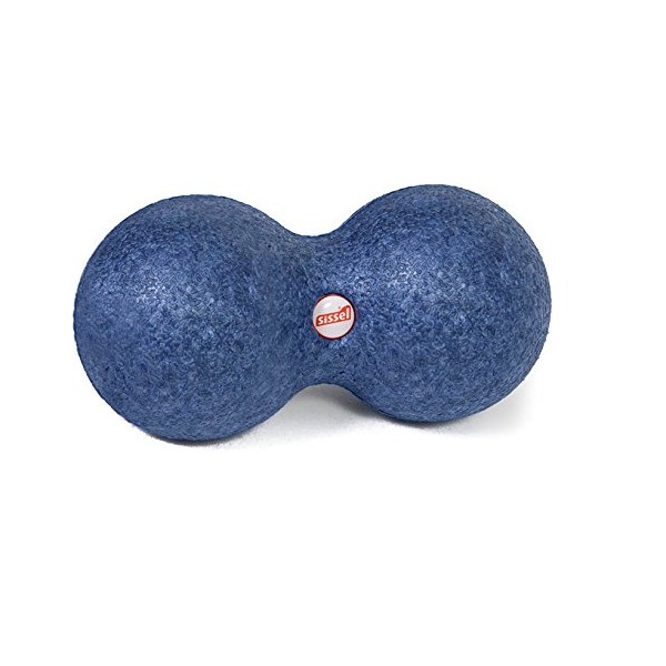 Sissel Unisex Myof ASCIA Double Ball, diameter approx. Fascia Ball – Blue, Ø 8 cm, 16 cm Long