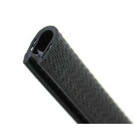 SMI-Kkantenschutzprofi KS1-4S-M Edge Protection Profile - Clamping Range 1-4 mm - PVC Rubber Clamping Profile with Steel Insert - Edge Protection - Matte Black - Easy Installation Self-Clamping