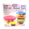 Kitchen Works Glass Storage Nesting Bowl Set with Lids