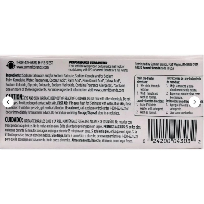 Fels Naptha Zout Laundry Soap Bar & Stain Remover -