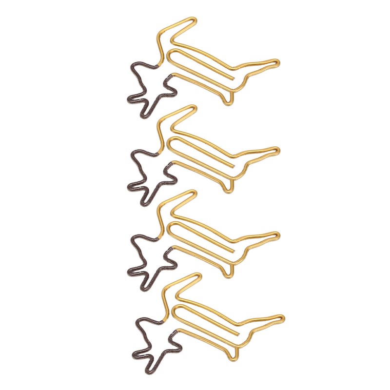 100pcs Shaped Paper Clips Deer Shape Metal Portable Office Clips