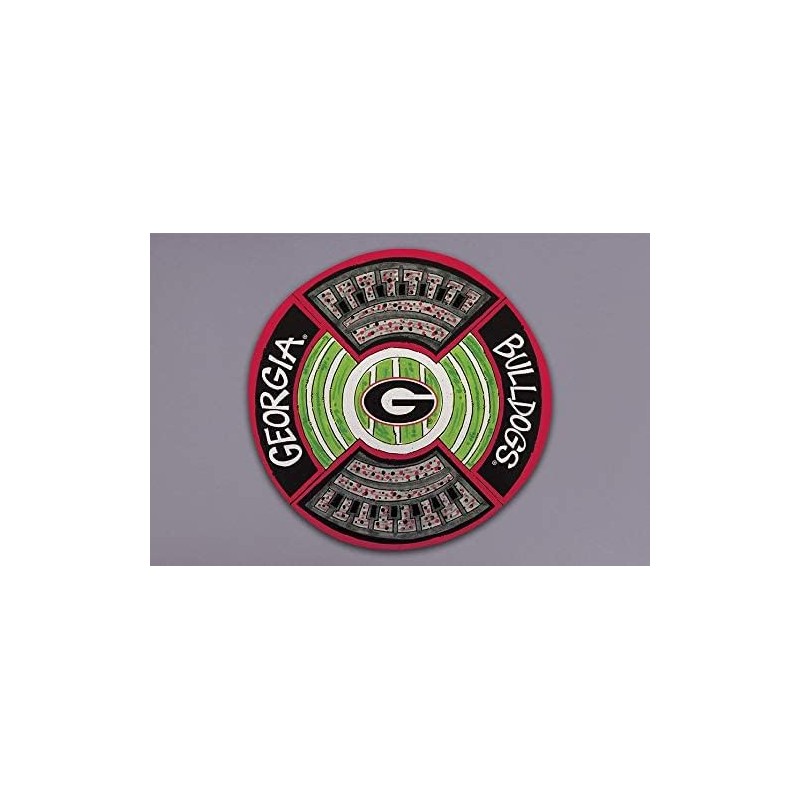 Magnolia Lane UGA Bulldogs Round Melamine Stadium Platter 13.5