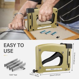 Hand Picture Frame Tool, 1000 Points Aluminum Alloy Point Driver Picture Framing Tool, Picture Framing Stapler for Securing Back Pieces of Picture Frames, Framing Nail Gun