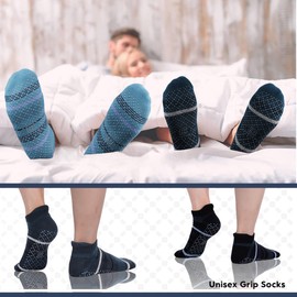 unenow Unisex Non Slip Socks with Grips Cushion for Yoga Pilates Barre Home & Hospital