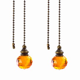 Ceiling Fan Pull Chains Pendant Pull Chain Extension Ceiling Fan Chain Extender for Ceiling Light Lamp Fan Chain 2Pack (Dark Brown)