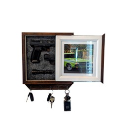 3F Box Key Holder For Wall, Wooden Entryway hidden storage, Photo Frame And Key Holder, Key Hook For Wall