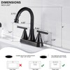 Bathroom Sink Faucet 4 Inch 2 Handle Centerset Oil Rubbed