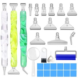 Praise V Do 5D Diamond Painting Art Bead Dot Drill Ergonomic Pen Kit with Screw Stainless Steel Silver Metal Tip Nibs Placers Roller Tool Accessories WYG
