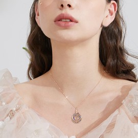 Tree of Life Urn Necklaces for Ashes Sterling Silver Tree of Life Crystal Cremation Jewelry for Ashes Memory Jewelry for Women Men, Sterling Silver, crystal