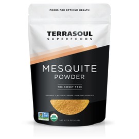 Terrasoul Superfoods Organic Mesquite Powder, 16 Oz, Baking Ingredient, Nutrient-Packed Smoothie Booster, BBQ Marinade Enhancer, Coffee Flavor Enhancer