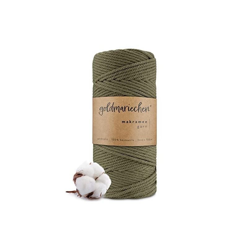 goldmariechen Premium Macrame Yarn (Agave) | 3 mm x 100