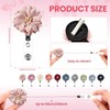 Boao 20 Pcs Retractable Flower Badge Holder with Alligator Clip