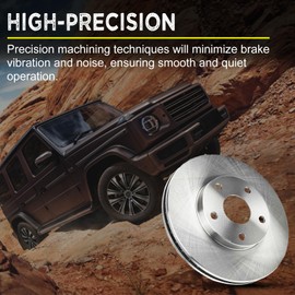 AUTOSTEADY 4PC Front 10.3" Rear 10.24" Vented Brakes Rotors Replacement for 2006-2011 Honda Civic, 06 07 08 09 10 11, 31311 31420