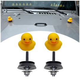 Hood Bumper Stops with Duck Holder,Duck Cushion Stoppers for Jeep,Hood Bumper Cushion Compatible with Jeep Wrangler 1987-2018,1Pair