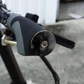 ONIPAX 2pcs Handle Bar End Plugs (Black/Red/Gold/Blue) (Black)