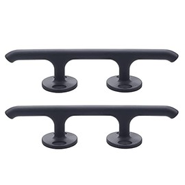 MIZUGIWA Boat Cleat Dock Open Base 6" Marine Stainless Steel Eagle Handle Pack of 2 (Matte Black Color)