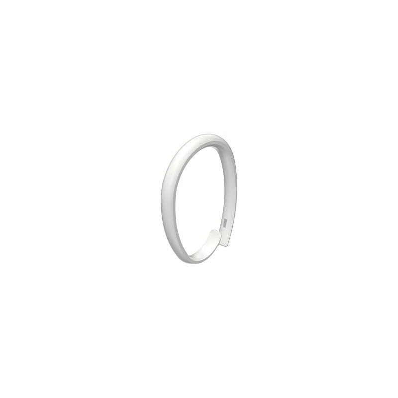 Interdeco Talent – Luina Curtain Rings White Plastic Oval Shower