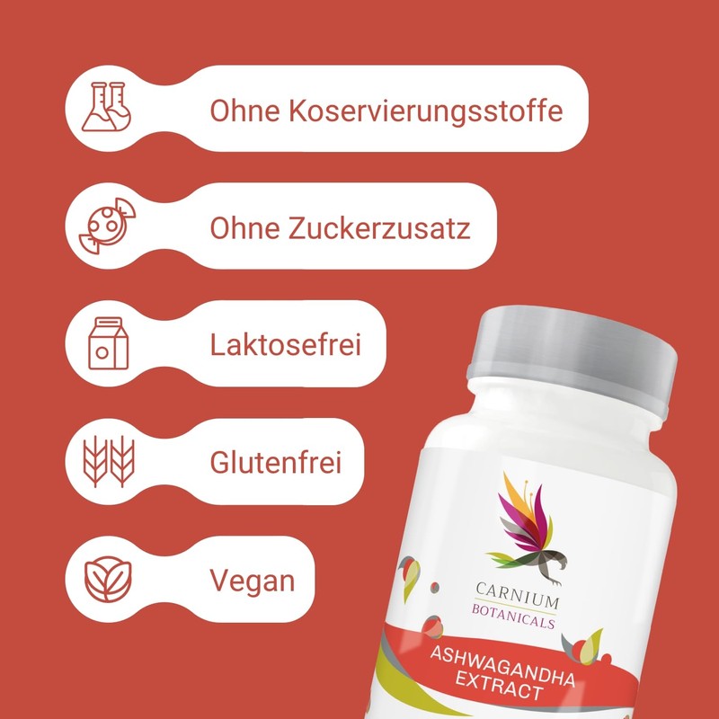 Carnium Botanicals Ashwagandha Extract KSM-66, 60 Capsules