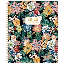 Monthly Planner 2026-2028 - 3 Year Planner/Calendar 2026-2028, JAN 2026 - DEC 2028, 9" x 11", 3 Year Calendar 2026-2027-2028 monthly planner with 36 Monthly Tabs, Notes Pages, Inner Pocket - Floral