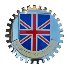 United Kingdom Union Jack Flag Car Grille Badge